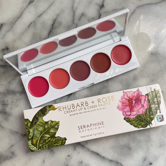 Rhubarb + Rose - Creamy Lip & Cheek Palette - Picture 1 of 3